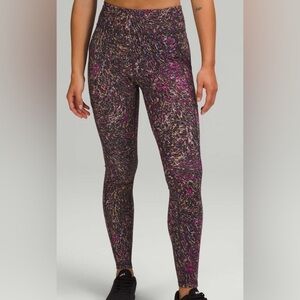 Lululemon Wunder Under High-Rise Leggings Yoga (Cyber Stripe Multi) Size 4 RARE